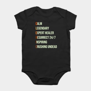 Cleric Healer Priest RPG Pnp Roleplaying Dungeon Meme Gift Baby Bodysuit